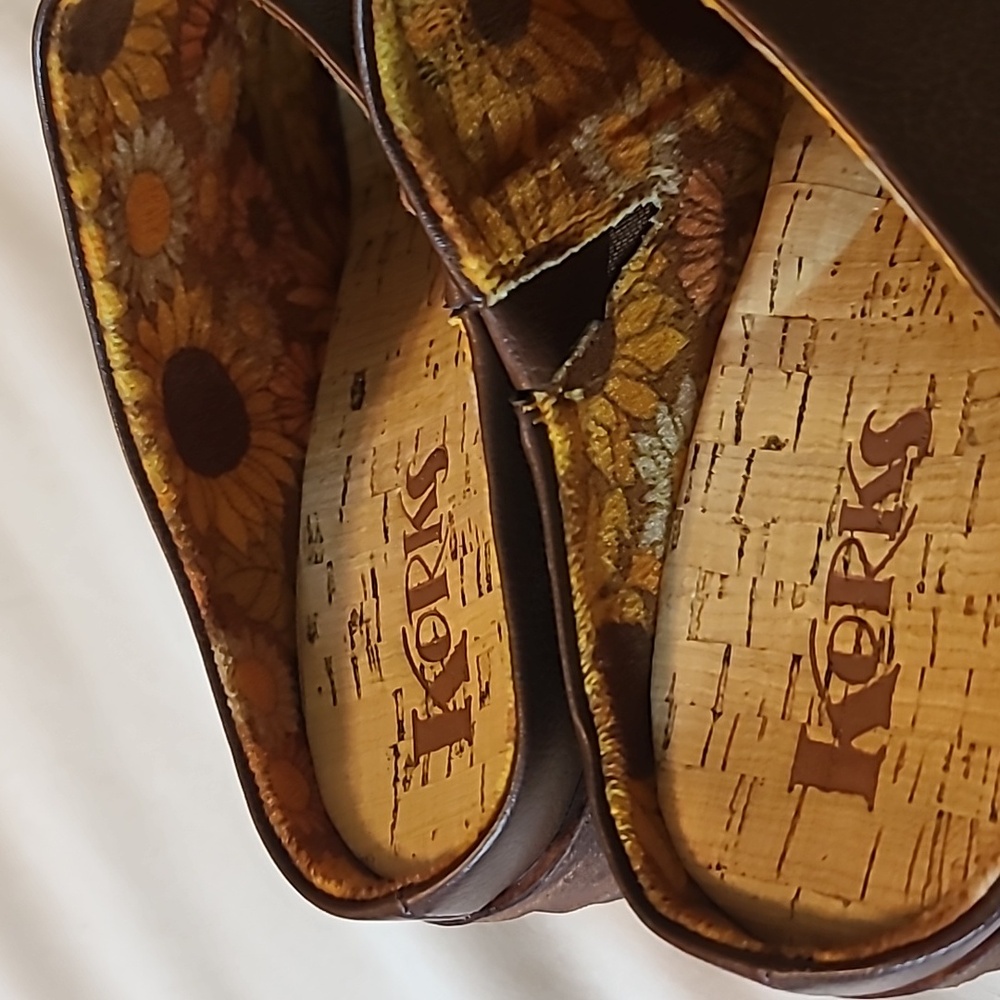 Kork-Ease Brown Leather Mule Clogs - Picture 3 of 7